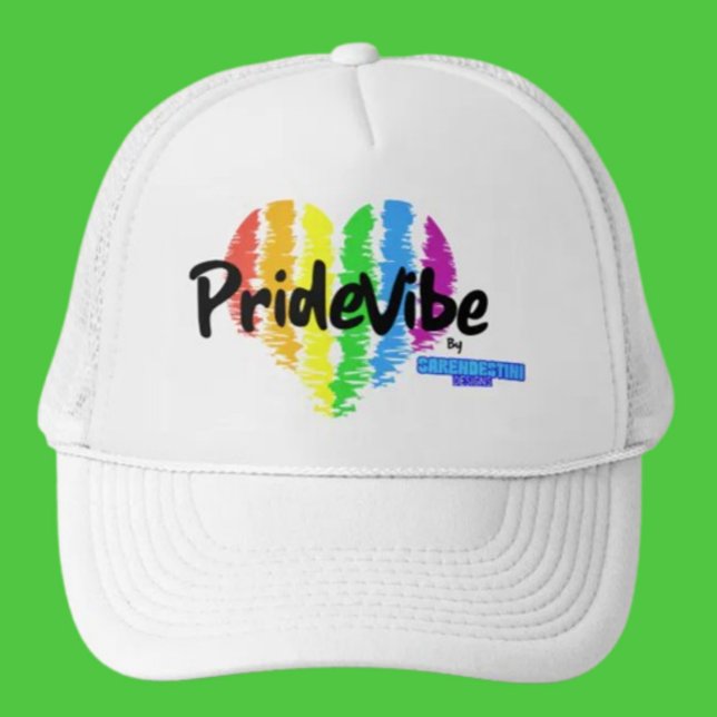 PrideVibe Rainbow Heart Trucker: Bold and Unbound Trucker Hat (Creator Uploaded)