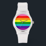 PrideWatch Watch<br><div class="desc">The clock with the original 8-color Pride flag. This is a sign of acceptance and tolerance of all people.</div>