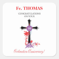 Priest 10th Ordination Anniversary Black Cross