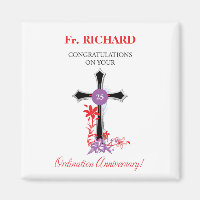 Priest 25th Ordination Anniversary Black Cross