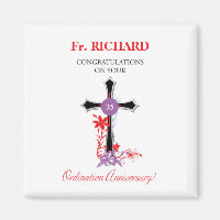 Priest 25th Ordination Anniversary Black Cross