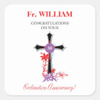 Priest 30th Ordination Anniversary Black Cross