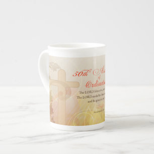 Priest, 50th Anniversary of Ordination Blessing Bone China Mug