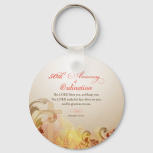 Priest, 50th Anniversary of Ordination Blessing Key Ring