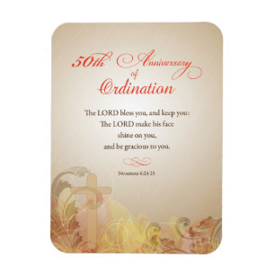 Priest, 50th Anniversary of Ordination Blessing Magnet