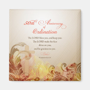 Priest, 50th Anniversary of Ordination Blessing Magnet
