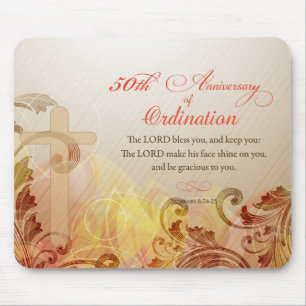 Priest, 50th Anniversary of Ordination Blessing Mouse Mat
