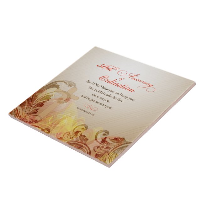 Priest, 50th Anniversary of Ordination Blessing Tile (Side)