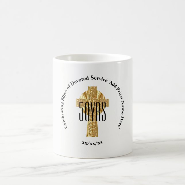 Priest Anniversary 15th 20th 25th 30th 40th 50th Coffee Mug (Center)