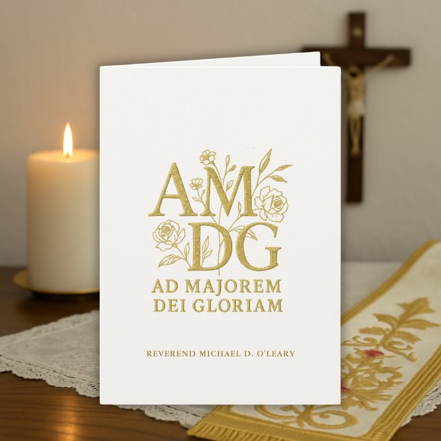 Priest Anniversary Jubilee 50 years AMDG Card (Creator Uploaded)