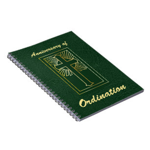 Priest Anniversary of Ordination Leather Look Notebook