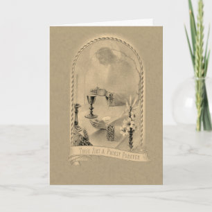 Priest Anniversary Ordination Chalice Jesus Card