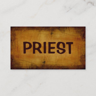 Priest Antique Business Card