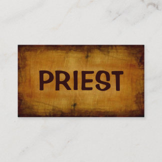 Priest Antique Business Card