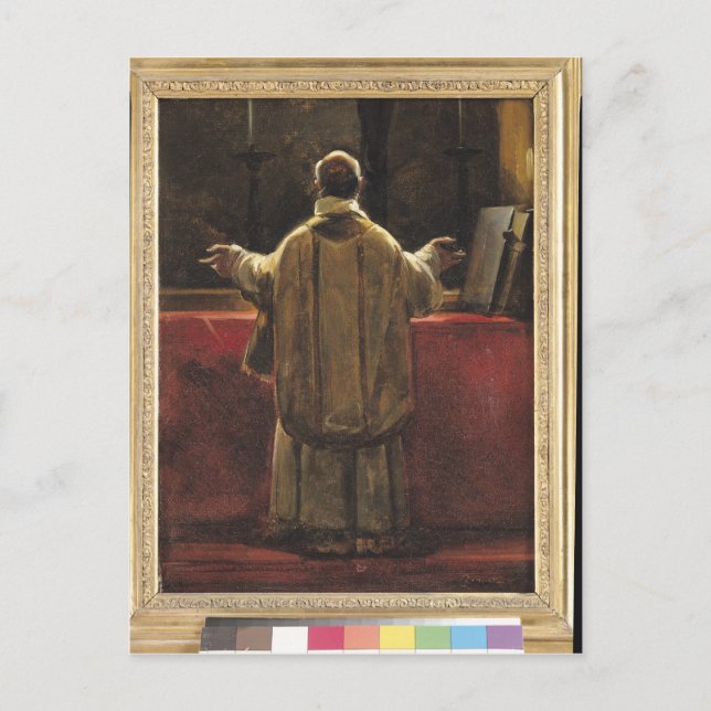 Priest at the Altar Postcard (Front)
