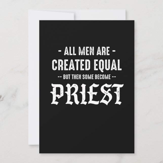 Priest Church Catholic Faith Jesus Christ Pray Gif Invitation (Front)