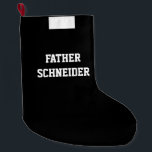 Priest Clergy Deacon Catholic Religious Large Christmas Stocking<br><div class="desc">Every priest will love having his own personalised Christmas stocking with the Roman Catholic Priest Clergy collar. All text and fonts can be modified.</div>