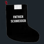 Priest Clergy Deacon Catholic Religious Large Christmas Stocking<br><div class="desc">Every priest will love having his own personalised Christmas stocking with the Roman Catholic Priest Clergy collar. All text and fonts can be modified.</div>