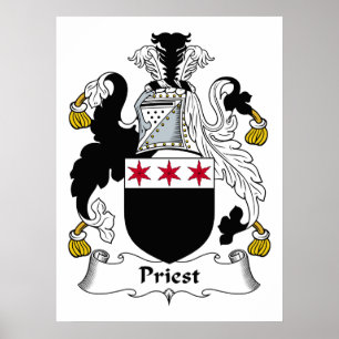 Priest Family Crest Poster