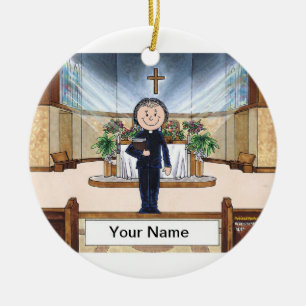 Priest - Female Ceramic Tree Decoration