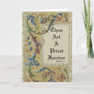 PRIEST FIRST MASS CHALICE HOST ORDINATION CARD