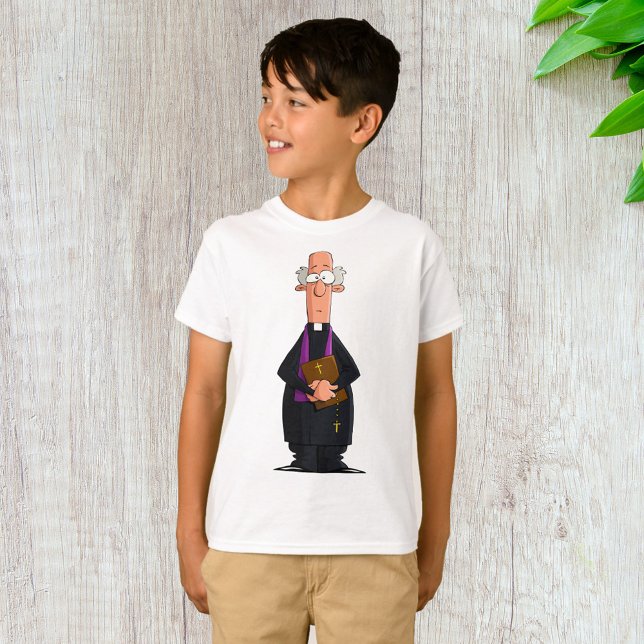 Priest Holding Bible IFunny Clergy Character T-Shirt (Creator Uploaded)