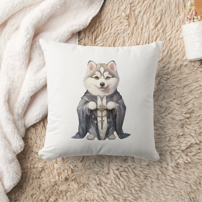Priest King Siberian Husky Dog Cushion (Blanket)