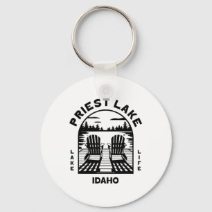 Priest Lake Idaho Outdoors Vintage Key Ring