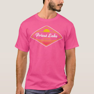 Priest Lake Idaho Priest Lake Camping Retro Sunset T-Shirt