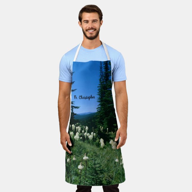 Priest Landscape Personalised Apron (Worn)