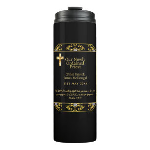 PRIEST - Newly Ordained Gift Bible Verse Custom Thermal Tumbler