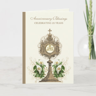 Priest Ordination 25 Year Anniversary Monstrance Card