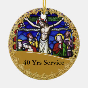 Priest Ordination 40th Anniversary Commemorative Ceramic Tree Decoration