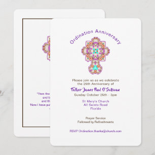 Priest Ordination Anniversary Celebrations Invitation