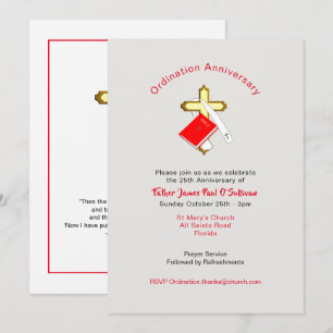 Priest Ordination Anniversary Celebrations Invitation