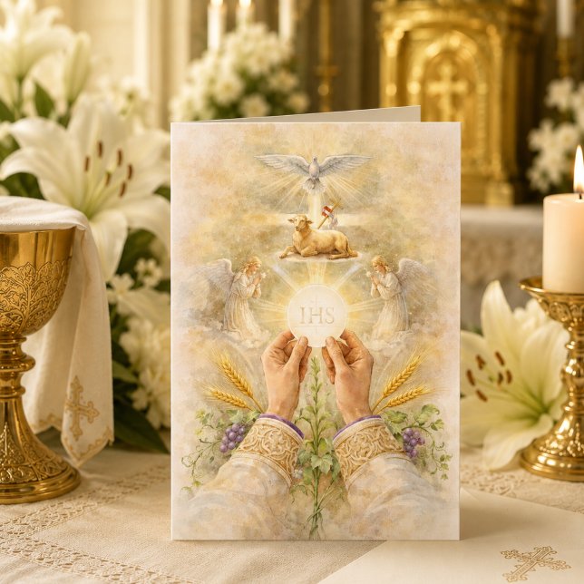 Priest Ordination Anniversary Eucharistic  Card (Creator Uploaded)