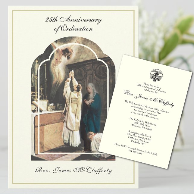 Priest Ordination Anniversary Jubilee Invitation (Creator Uploaded)