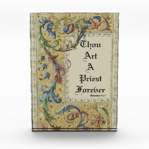 PRIEST ORDINATION ANNIVERSARY MEDIEVAL ART PHOTO BLOCK