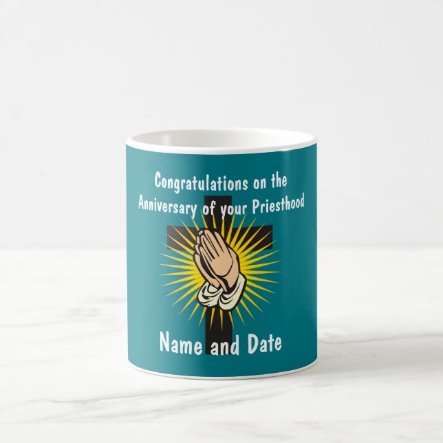 Priest Ordination Anniversary Retirement Birthday Coffee Mug (Center)