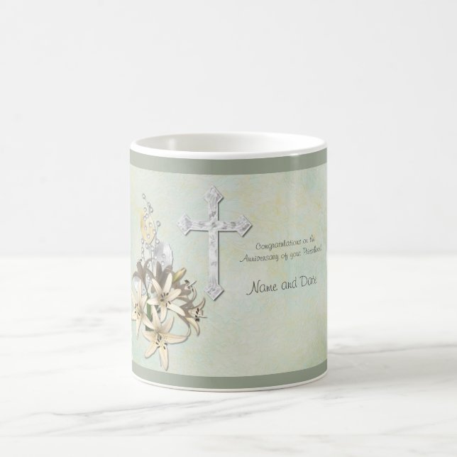 Priest Ordination Anniversary Retirement Birthday Coffee Mug (Center)