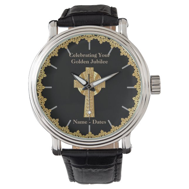 Priest Ordination Anniversary Retirement Birthday Watch (Front)