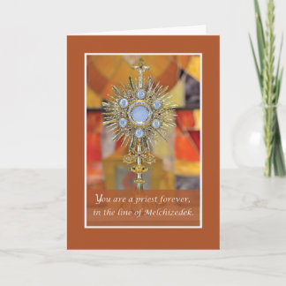 Priest Ordination Congratulations Monstrance Host Card