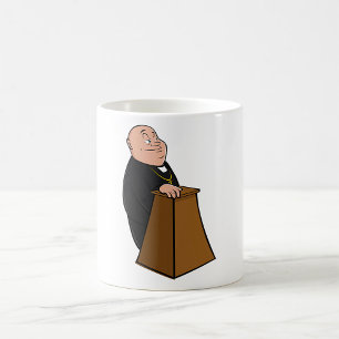 Priest Standing At A Pulpit Coffee Mug