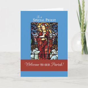 Priest Welcome To Our Parish, Good Shepherd Card