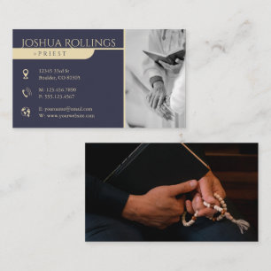 Priest Your Photo Christian Business Card