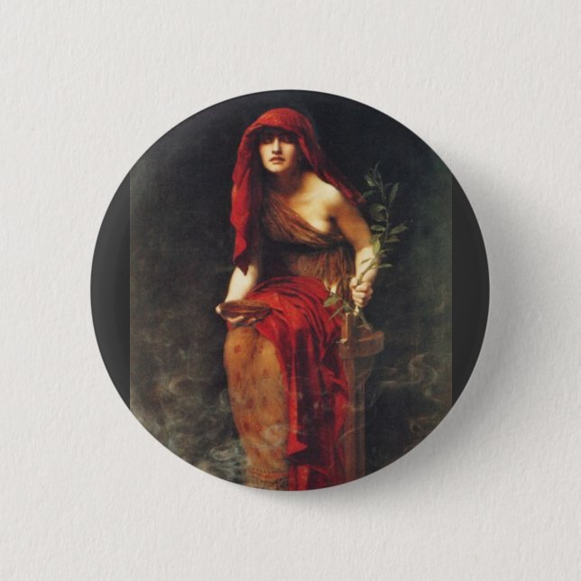 Priestess of Delphi 6 Cm Round Badge (Front)