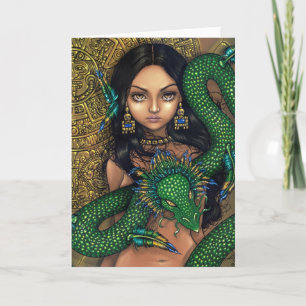 "Priestess of Quetzalcoatl" Greeting Card
