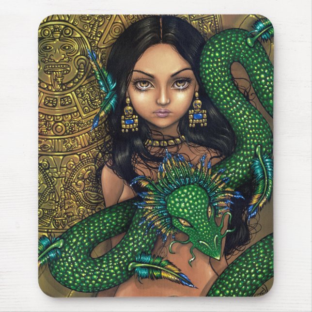 "Priestess of Quetzalcoatl" Mousepad (Front)