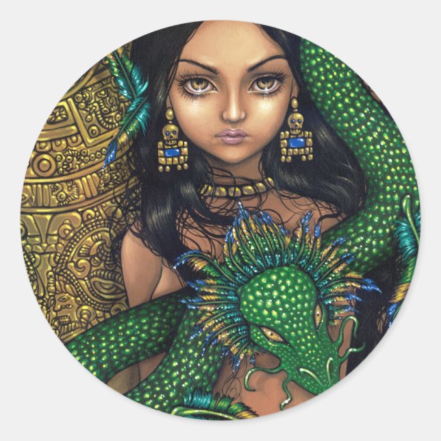 "Priestess of Quetzalcoatl" Sticker (Front)