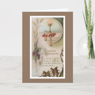 Priesthood Anniversary Priest Ordination Chalice Card